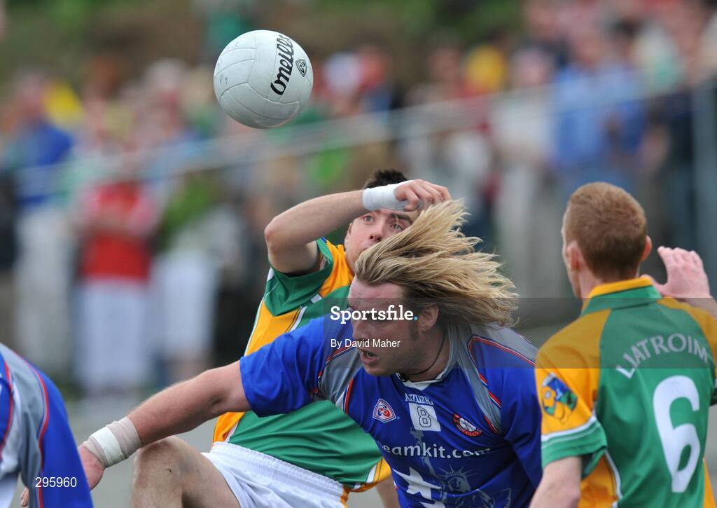 11 May 2008; Kenny O'Connor, New York, in action against John McKeon, Leitrim. GAA Football Connacht Senior Championship, New York v Leitrim, Gaelic Park, Bronx, New York. Picture credit: David Maher / SPORTSFILE
