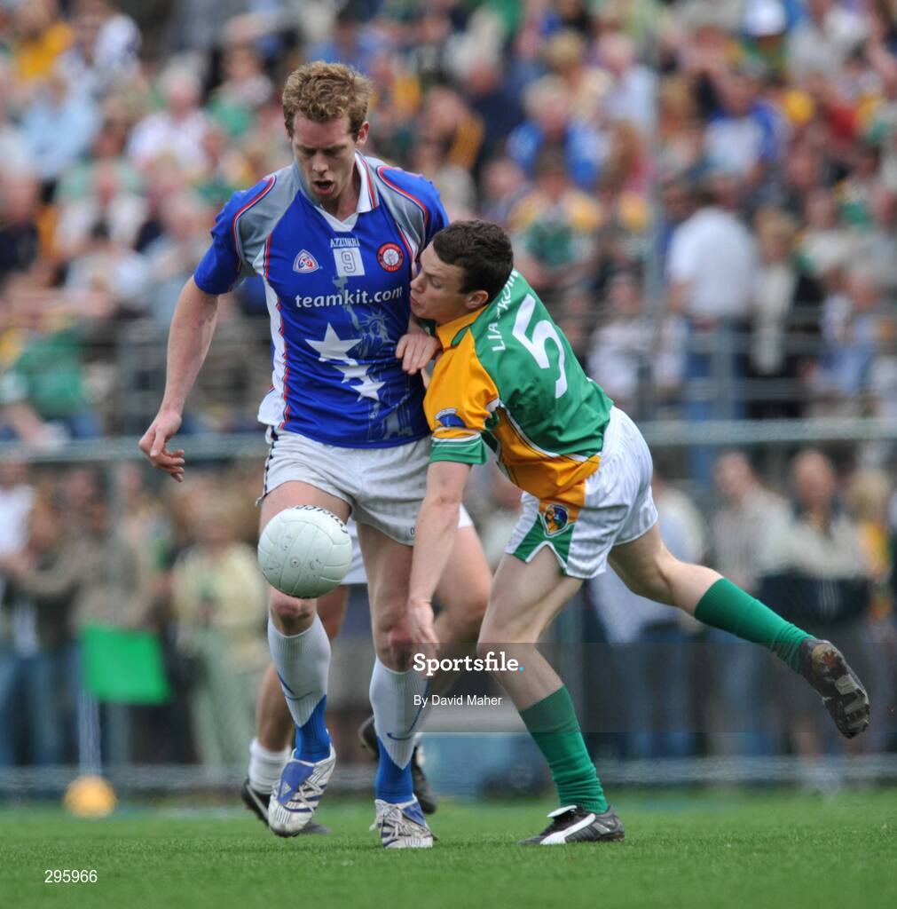 11 May 2008; Adrian O'Connor, New York, in action against Gary Reynolds, Leitrim. GAA Football Connacht Senior Championship, New York v Leitrim, Gaelic Park, Bronx, New York. Picture credit: David Maher / SPORTSFILE
