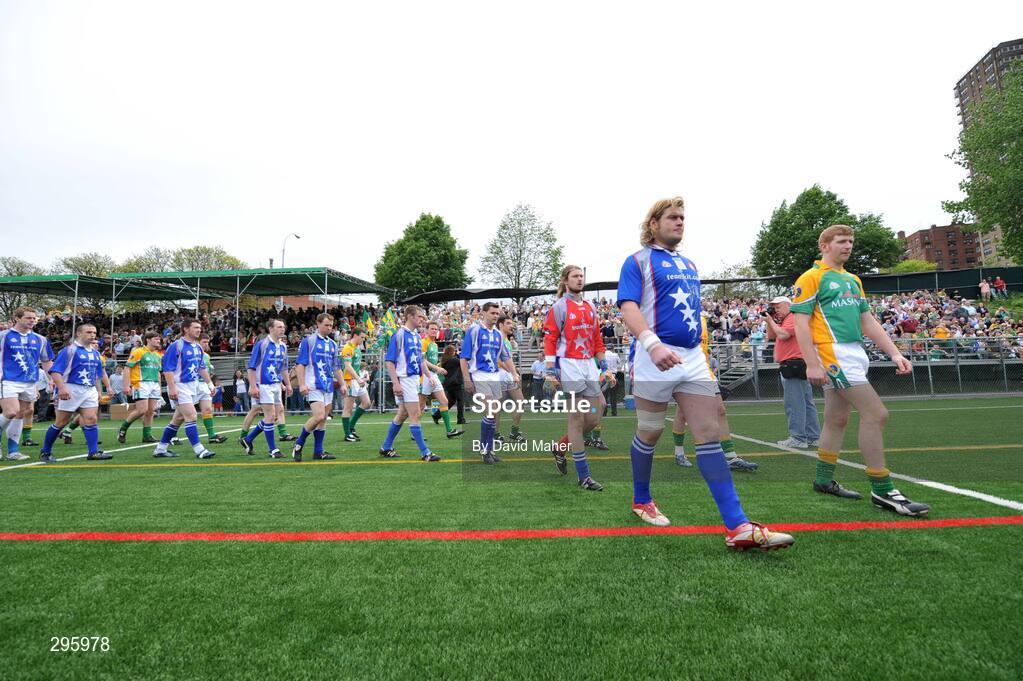 11 May 2008; General view of New York and Leitrim during the parade. GAA Football Connacht Senior Championship, New York v Leitrim, Gaelic Park, Bronx, New York. Picture credit: David Maher / SPORTSFILE