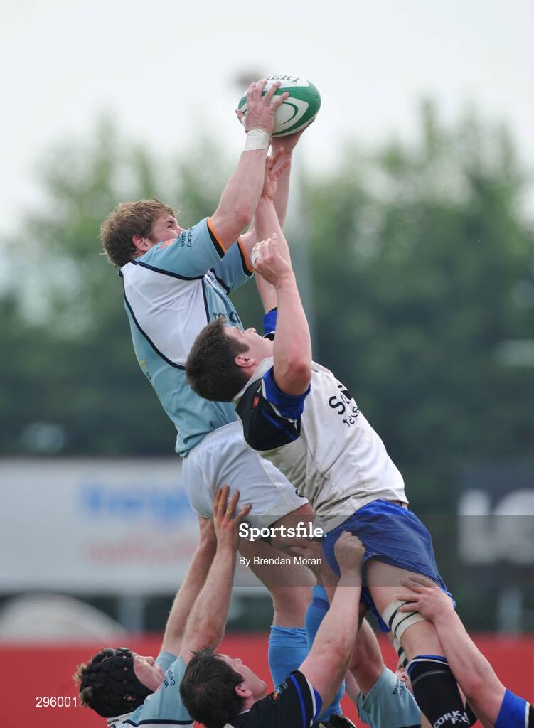 11 May 2008; Paul Neville, Garryowen, wins a lineout from Billy Holland, Cork Constitution. AIB All-Ireland League Division 1 Final, Cork Constitution v Garryowen, Musgrave Park, Cork. Picture credit: Brendan Moran / SPORTSFILE
