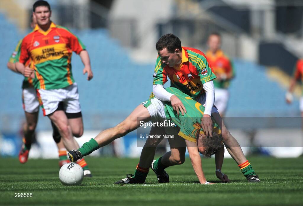 18 May 2008; Chris O'Connor, Meath, in action against Brian Murphy, Carlow. GAA Football Leinster Senior Championship 1st Round, Meath v Carlow, Croke Park, Dublin. Picture credit: Brendan Moran / SPORTSFILE