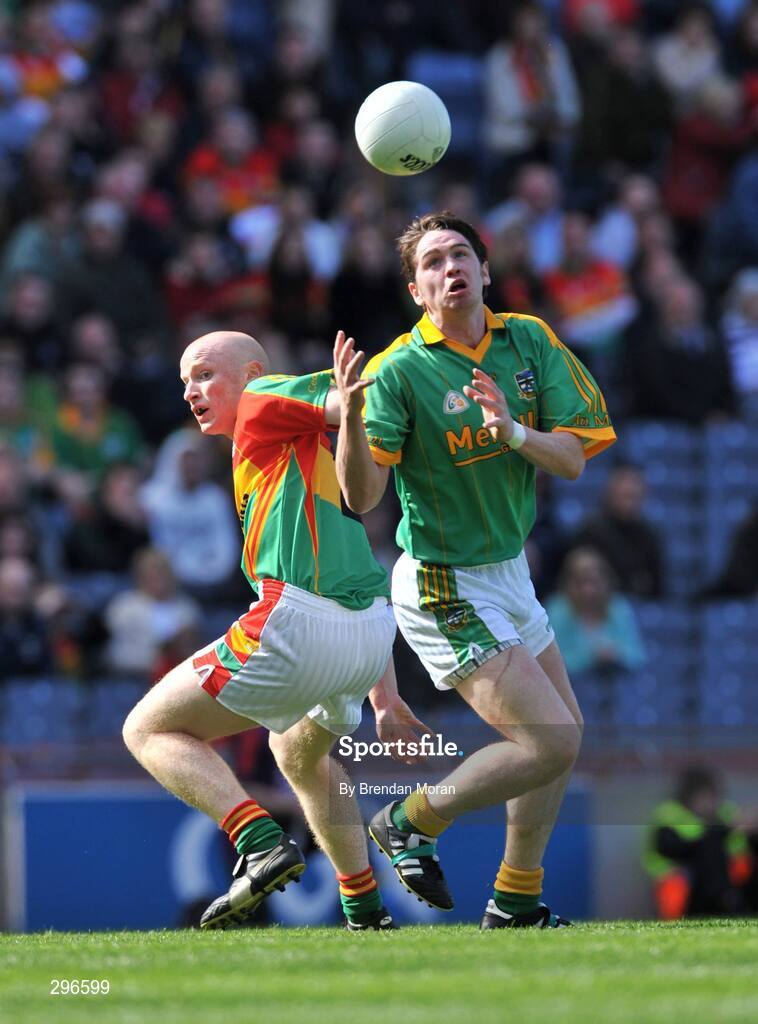 18 May 2008; Peadar Byrne, Meath, in action against Evan Doyle, Carlow. GAA Football Leinster Senior Championship 1st Round, Meath v Carlow, Croke Park, Dublin. Picture credit: Brendan Moran / SPORTSFILE