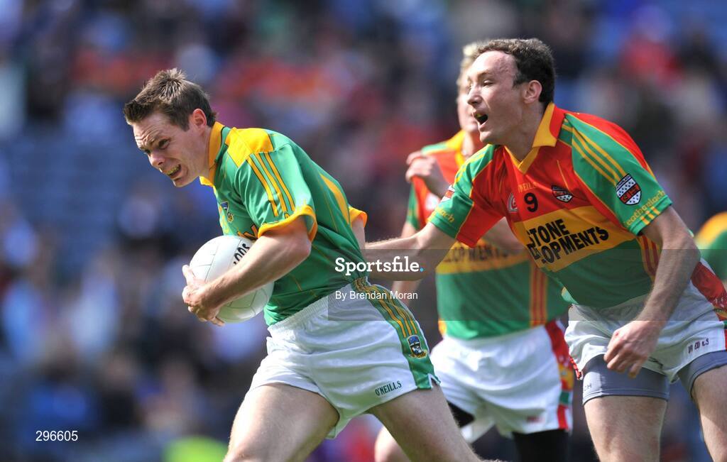 18 May 2008; Stephen Bray, Meath, in action against Patrick Walsh, Carlow. GAA Football Leinster Senior Championship 1st Round, Meath v Carlow, Croke Park, Dublin. Picture credit: Brendan Moran / SPORTSFILE
