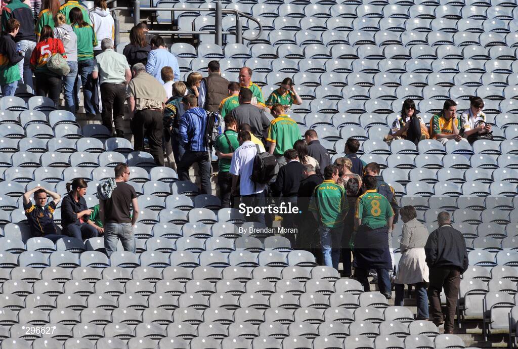18 May 2008; Meath supporters make their way to the exits after the game. GAA Football Leinster Senior Championship 1st Round, Meath v Carlow, Croke Park, Dublin. Picture credit: Brendan Moran / SPORTSFILE