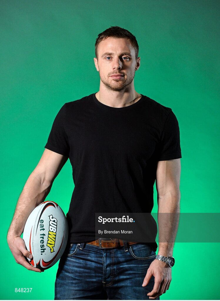 26 March 2014; Subway Media Day with Tommy Bowe, The Gibson Hotel, Dublin. Picture credit: Brendan Moran / SPORTSFILE