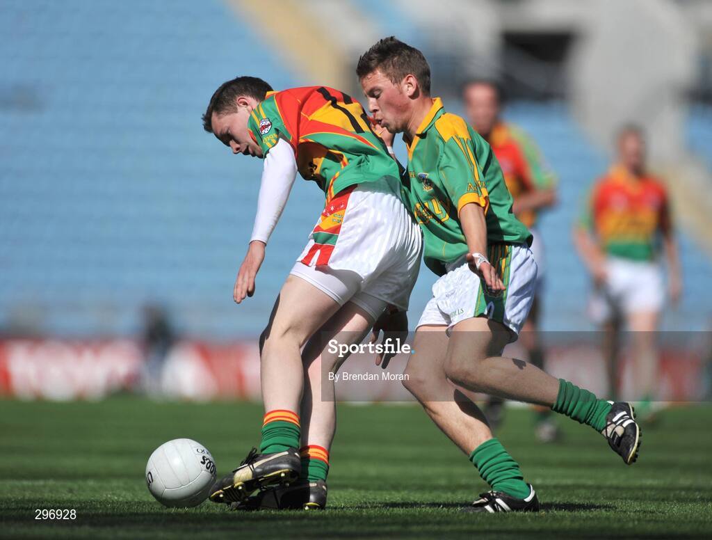 18 May 2008; Brian Murphy, Carlow, in action against Chris O'Connor, Meath. GAA Football Leinster Senior Championship 1st Round, Meath v Carlow, Croke Park, Dublin. Picture credit: Brendan Moran / SPORTSFILE