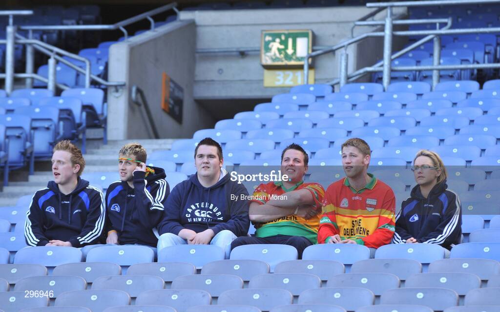 18 May 2008; Carlow supporters sit in the stand. GAA Football Leinster Senior Championship 1st Round, Meath v Carlow, Croke Park, Dublin. Picture credit: Brendan Moran / SPORTSFILE