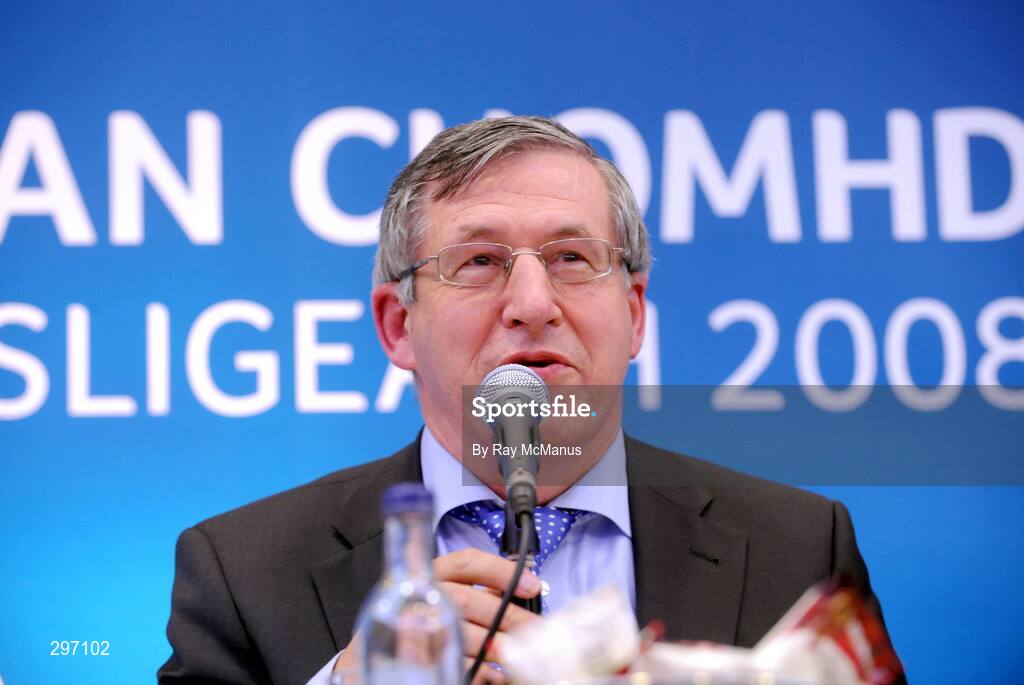 11 April 2008; The former GAA Ard Stiurthoir Liam Mulvihill speaking at the 2008 GAA Annual Congress. Radisson Hotel, Ballincar, Sligo. Picture credit: Ray McManus / SPORTSFILE