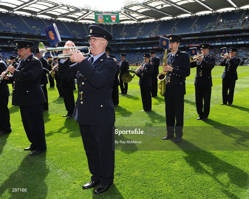 18 May 2008; The Band of An Garda Siochana entartain the patrons before the game. GAA Football Leinster Senior Championship 1st Round, Meath v Carlow, Croke Park, Dublin. Picture credit: Ray McManus / SPORTSFILE