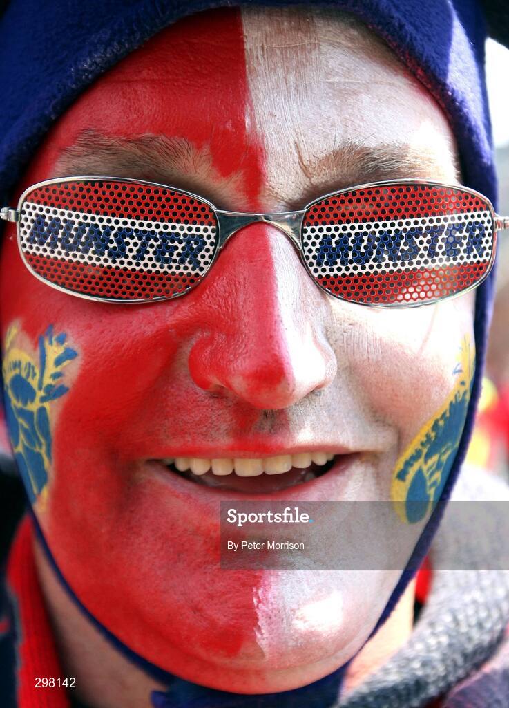 24 May 2008; Munster fan Mike Garrett, from Cork city,  before the game. Heineken Cup Final, Munster v Toulouse, Millennium Stadium, Cardiff, Wales. Picture credit: Peter Morrison / SPORTSFILE