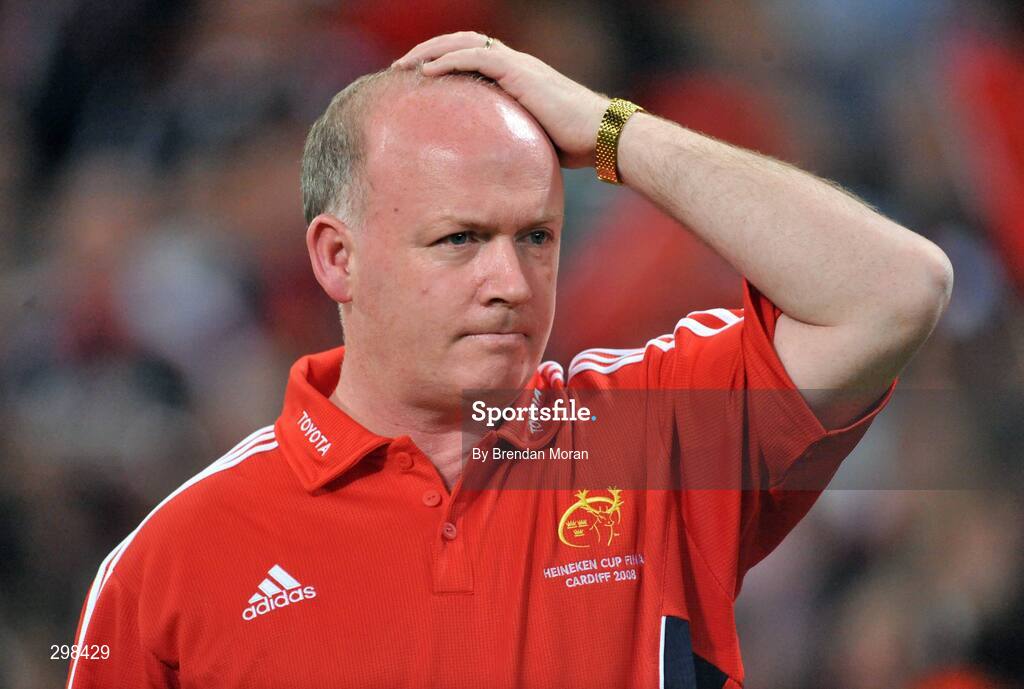 24 May 2008; Munster head coach Declan Kidney moments after the final whistle. Heineken Cup Final, Munster v Toulouse, Millennium Stadium, Cardiff, Wales. Picture credit: Brendan Moran / SPORTSFILE