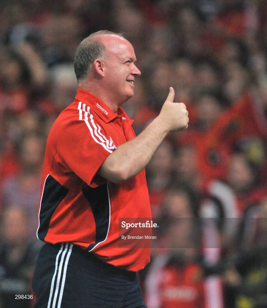 24 May 2008; Munster head coach Declan Kidney after victory over Toulouse. Heineken Cup Final, Munster v Toulouse, Millennium Stadium, Cardiff, Wales. Picture credit: Brendan Moran / SPORTSFILE