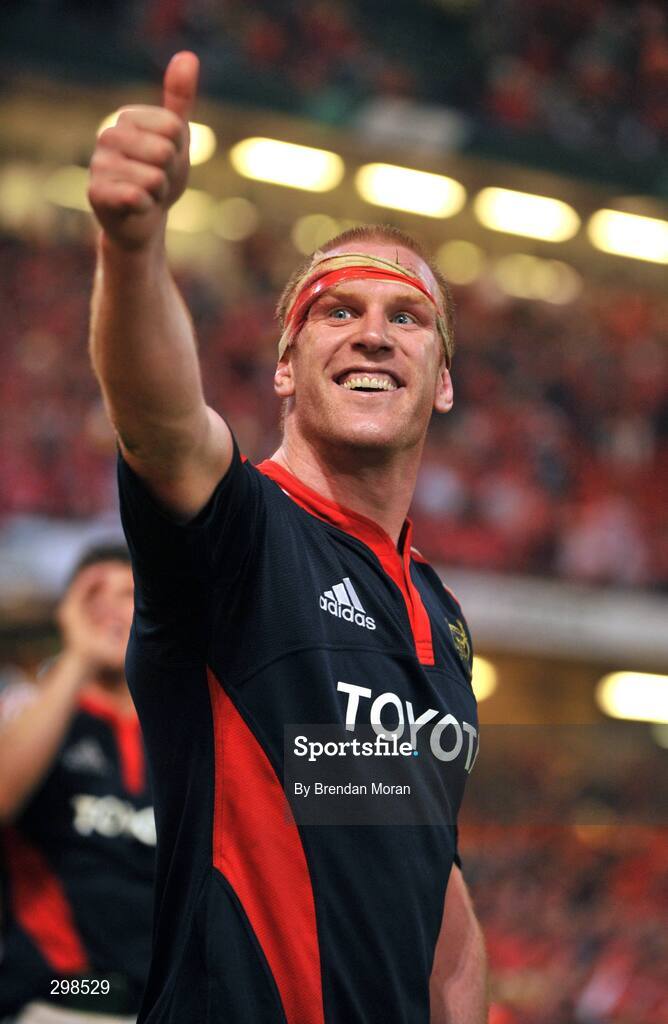 24 May 2008; Munster captain Paul O'Connell after the game. Heineken Cup Final, Munster v Toulouse, Millennium Stadium, Cardiff, Wales. Picture credit: Brendan Moran / SPORTSFILE
