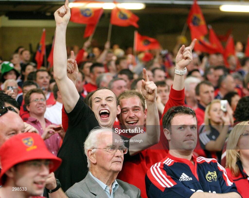24 May 2008; Munster fans inside the stadium. Heineken Cup Final, Munster v Toulouse, Millennium Stadium, Cardiff, Wales. Picture credit: Oliver McVeigh / SPORTSFILE