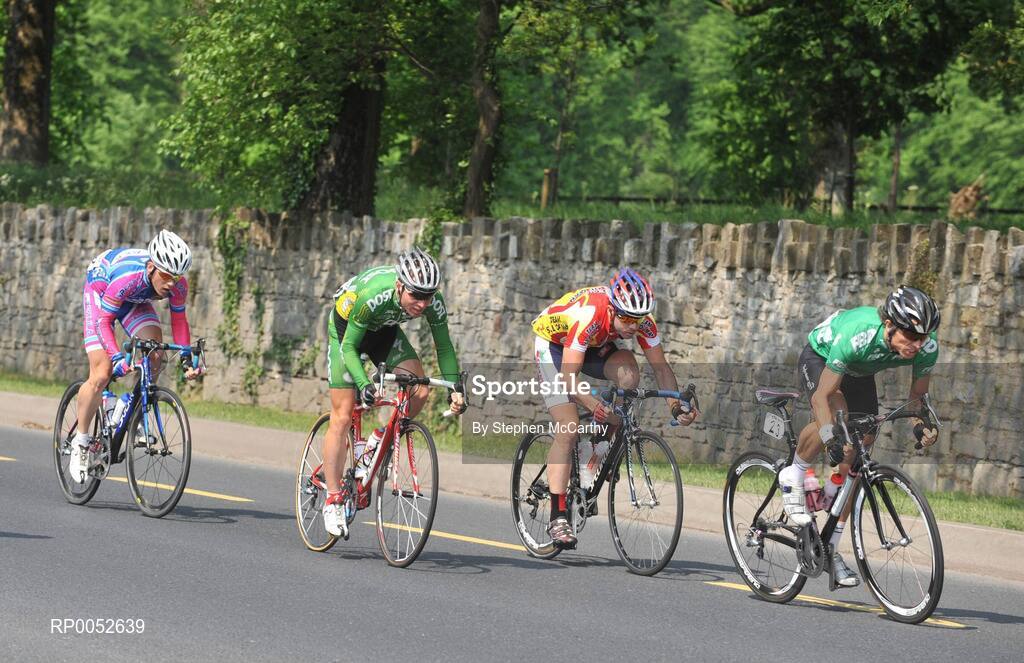 24 May 2008; Riders, from left, Kieran Page, Pezula, Benny de Schrooder, An Post sponsored Sean Kelly team, Ken Hanson, Isle of Man Microgaming-dolan, Dean Downing, Team Stena Rapha Condor Recycling.co.uk, try to break away ofter going through Clonmel, Co. Tipperary. FBD Insurance Ras 2008 - Stage 7, Clonmel - Roundwood. Picture credit: Stephen McCarthy / SPORTSFILE  *** Local Caption *** beny    65