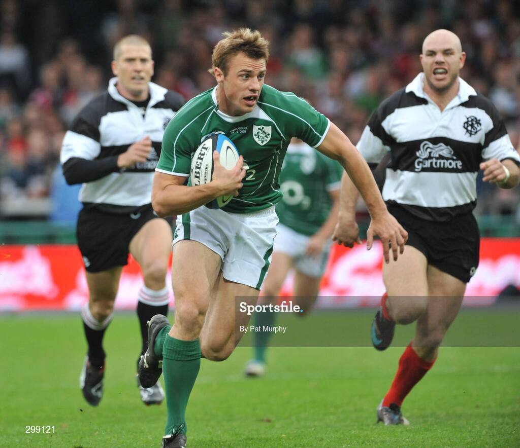 27 May 2008; Tommy Bowe, Ireland. Representative game, Ireland v Barbarians, Kingsholm, Gloucester, England. Picture credit: Pat Murphy / SPORTSFILE *** Local Caption ***