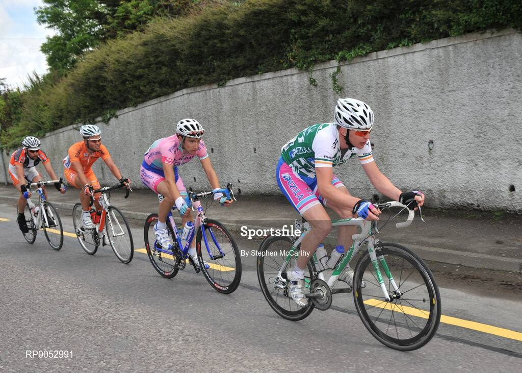22 May 2008; Irish National champion David O’Loughlin, Pezula, leads Simon Richardson, Plowman Craven, Patrick Kos, Netherlands National Team, and Kit Gilham, Britain Kinesis, during the race. FBD Insurance Ras 2008 - Stage 5, Tralee - Skibbereen. Picture credit: Stephen McCarthy / SPORTSFILE