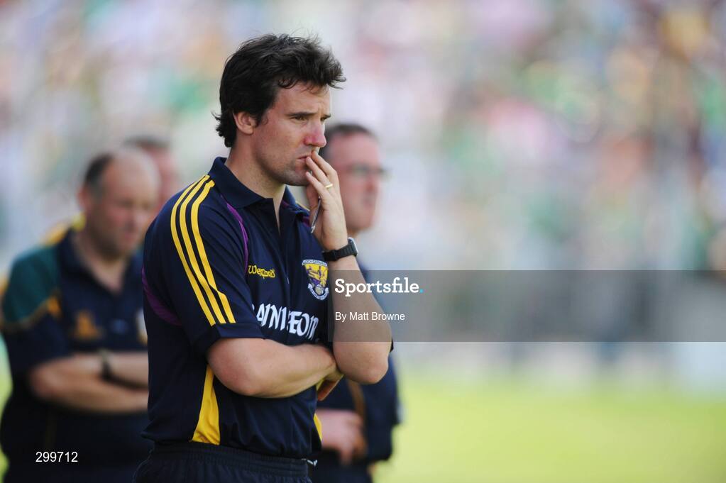 1 June 2008; Wexford manager Jason Ryan watches the game. GAA Football Leinster Senior Championship Quarter-Final, Meath v Wexford, Dr. Cullen Park, Carlow. Picture credit: Matt Browne / SPORTSFILE