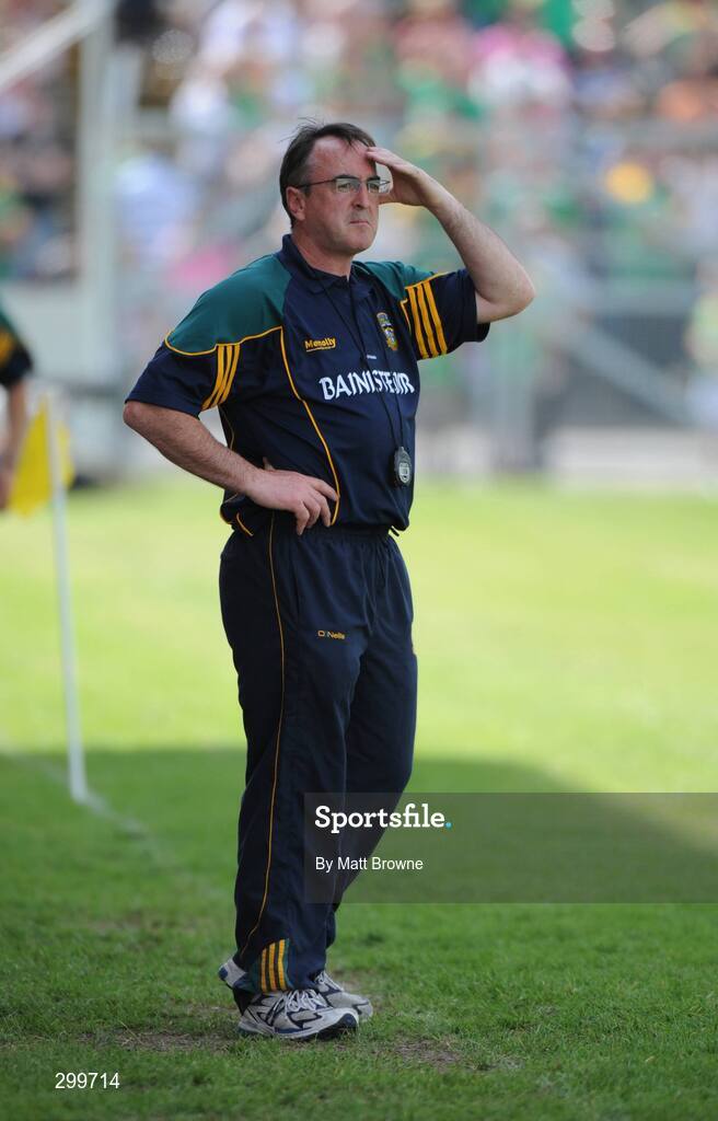 1 June 2008; Meath manager Colm Coyle watches the game. GAA Football Leinster Senior Championship Quarter-Final, Meath v Wexford, Dr. Cullen Park, Carlow. Picture credit: Matt Browne / SPORTSFILE