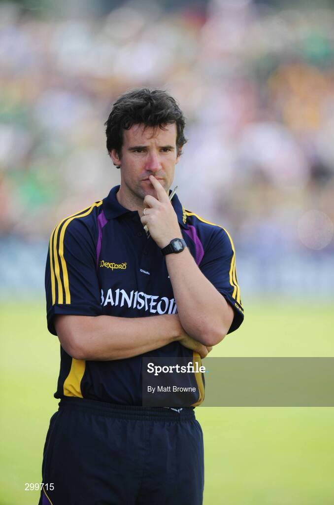 1 June 2008; Wexford manager Jason Ryan watches the game. GAA Football Leinster Senior Championship Quarter-Final, Meath v Wexford, Dr. Cullen Park, Carlow. Picture credit: Matt Browne / SPORTSFILE