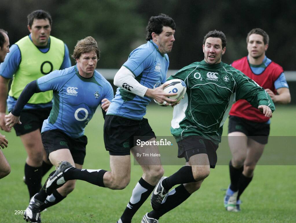 2 June 2008; Ireland's Shane Horgan in action during squad training. 2008 Ireland Rugby Summer Tour, squad training, Porirua Park, Wellington, New Zealand. Picture credit: Tim Hales / SPORTSFILE