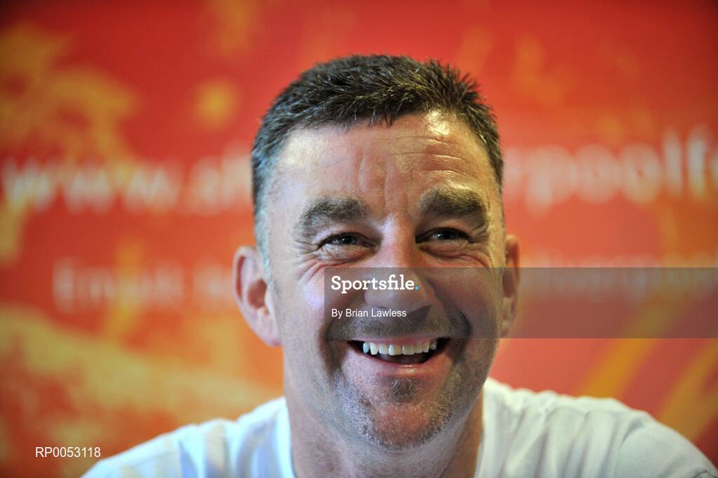 30 May 2008; Former Liverpool and Republic of Ireland player John Aldridge speaking at a press conference to launch Share Liverpool FC Ireland. The Share Liverpool FC initiative was formed in February 2008. The idea is to get 100,000 Liverpool fans to give 6,300euros / £5,000 each to help buy the club out. Citywest Hotel, Saggart, Co. Dublin. Picture credit: Brian Lawless / SPORTSFILE  *** Local Caption ***