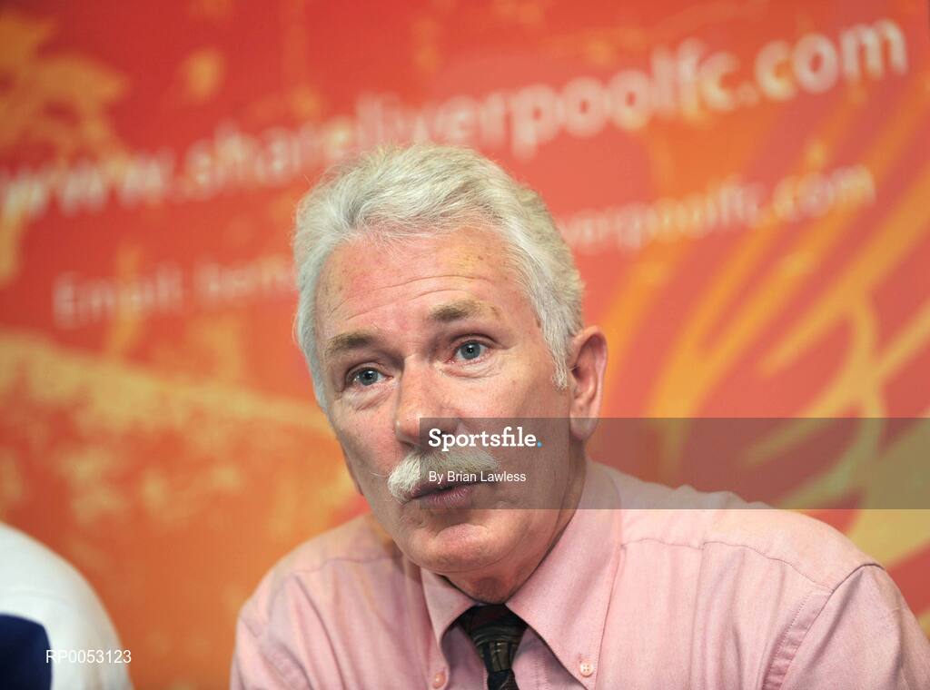 30 May 2008; Dr. Rogan Taylor, Founder of Share Liverpool FC and the Football Supporters Association UK, speaking at a press conference to launch Share Liverpool FC Ireland. The Share Liverpool FC initiative was formed in February 2008. The idea is to get 100,000 Liverpool fans to give 6,300euros / £5,000 each to help buy the club out. Citywest Hotel, Saggart, Co. Dublin. Picture credit: Brian Lawless / SPORTSFILE  *** Local Caption ***
