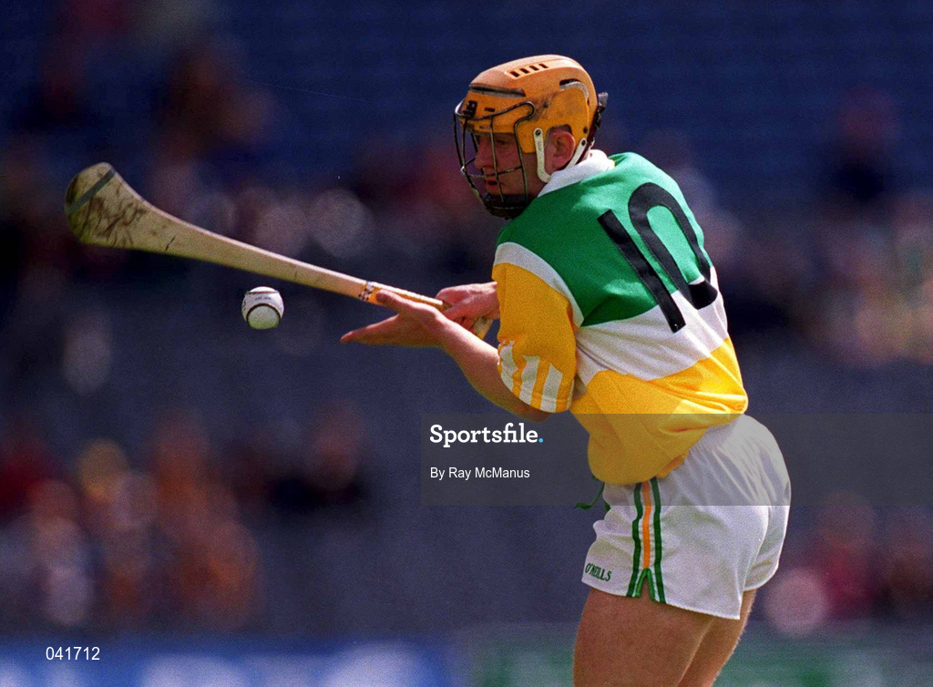 9 July 2000; Paudie Mulhare of Offaly during the Guinness Leinster Senior Hurling Championship Final match between Kilkenny and Offaly at Croke Park in Dublin. Photo by Ray McManus/Sportsfile