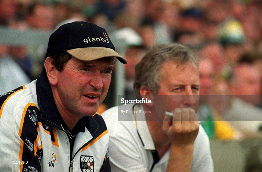 9 July 2000; Kilkenny selector Ger Henderson, left, during the Guinness Leinster Senior Hurling Championship Final match between Kilkenny and Offaly at Croke Park in Dublin. Photo by Damien Eagers/Sportsfile
