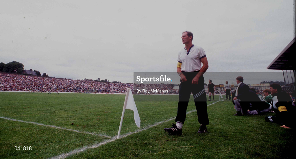 21 July 1991; Limerick manager John O'Keefe during the Munster Senior Football Championship Final between Kerry and Limerick at Fitzgerald Stadium in Killarney, Kerry. Photo by Ray McManus/Sportsfile