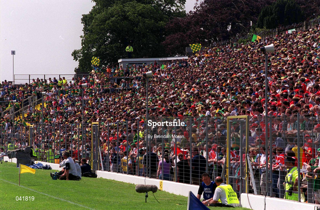 18 June 2000; Supporters during the Bank of Ireland Munster Senior Football Championship Semi-Final between Kerry and Cork at Fitzgerald Stadium in Killarney, Kerry. Photo By Brendan Moran/Sportsfile