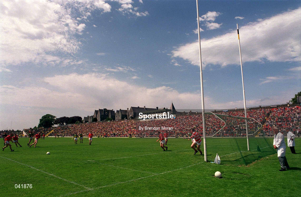 18 June 2000; A general view during the Bank of Ireland Munster Senior Football Championship Semi-Final between Kerry and Cork at Fitzgerald Stadium in Killarney, Kerry. Photo By Brendan Moran/Sportsfile