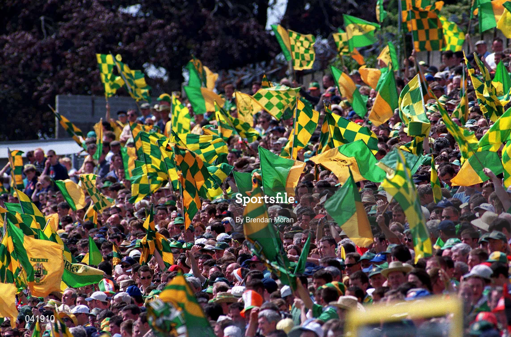 18 June 2000; Kerry supporters during the Bank of Ireland Munster Senior Football Championship Semi-Final between Kerry and Cork at Fitzgerald Stadium in Killarney, Kerry. Photo By Brendan Moran/Sportsfile