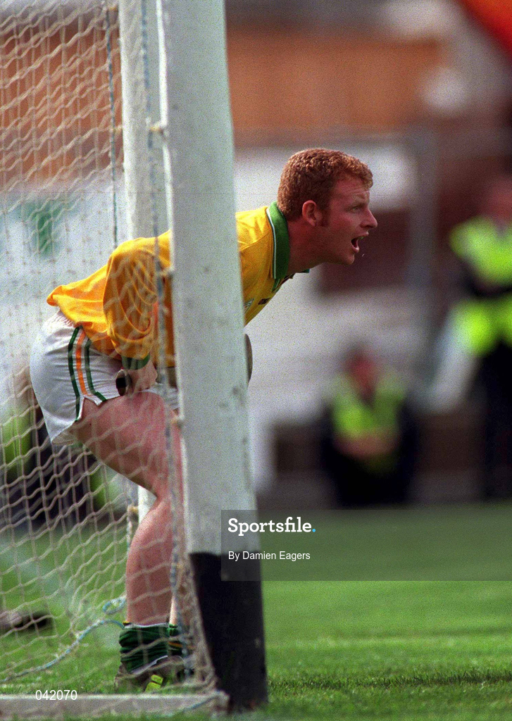 9 July 2000; Stephen Byrne of Offaly during the Guinness Leinster Senior Hurling Championship Final match between Kilkenny and Offaly at Croke Park in Dublin. Photo by Damien Eagers/Sportsfile