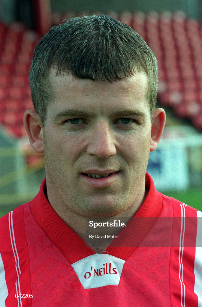 27 August 1994; Derek Dunne of St Patrick's Athletic ahead of the Bord Gáis National League Premier Division match between St Patrick's Athletic and Cork City at Richmond Park in Dublin. Photo by David Maher/Sportsfile