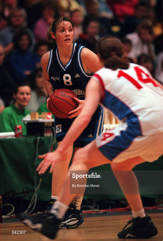 29 January 2000; June Blount of Killester during the Senior Women's Sprite Cup Semi-Final match between Killester and Wildcats at the National Basketball Arena in Tallaght, Dublin. Photo By Brendan Moran/Sportsfile