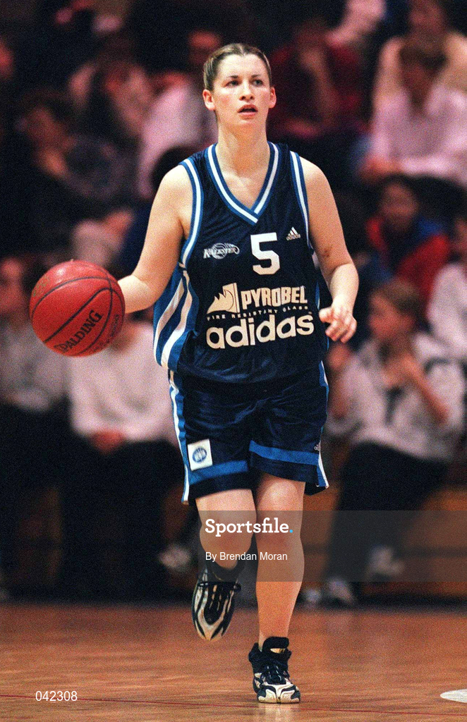 29 January 2000; Leesa Grennell of Killester during the Senior Women's Sprite Cup Semi-Final match between Killester and Wildcats at the National Basketball Arena in Tallaght, Dublin. Photo By Brendan Moran/Sportsfile