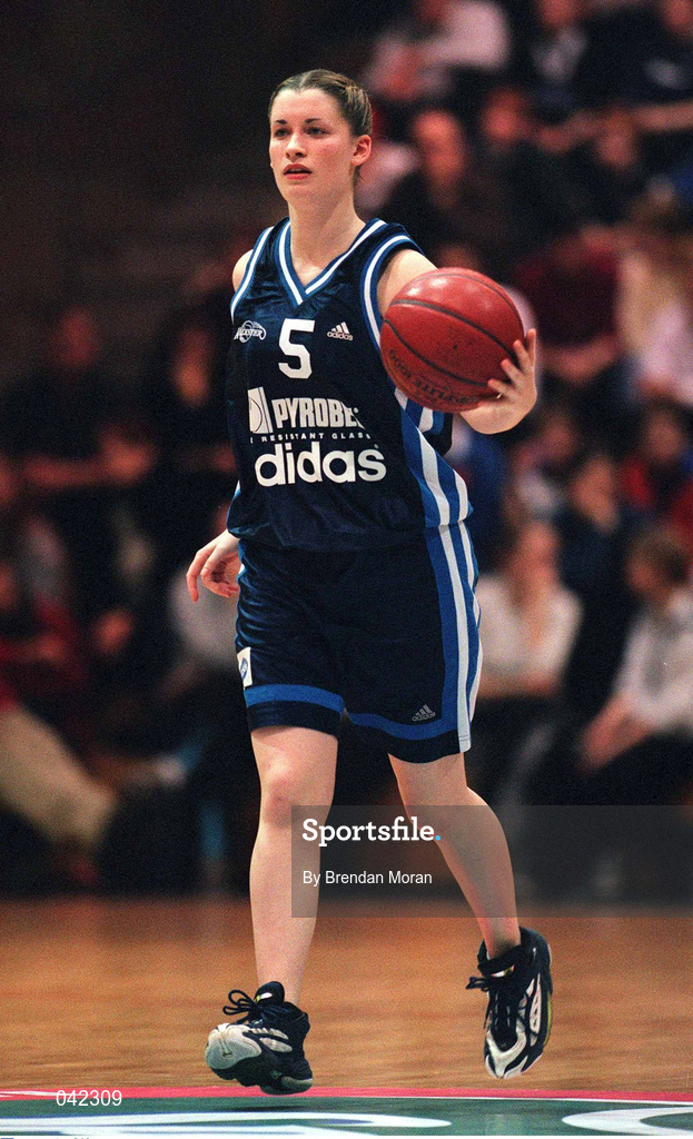 29 January 2000; Leesa Grennell of Killester during the Senior Women's Sprite Cup Semi-Final match between Killester and Wildcats at the National Basketball Arena in Tallaght, Dublin. Photo By Brendan Moran/Sportsfile