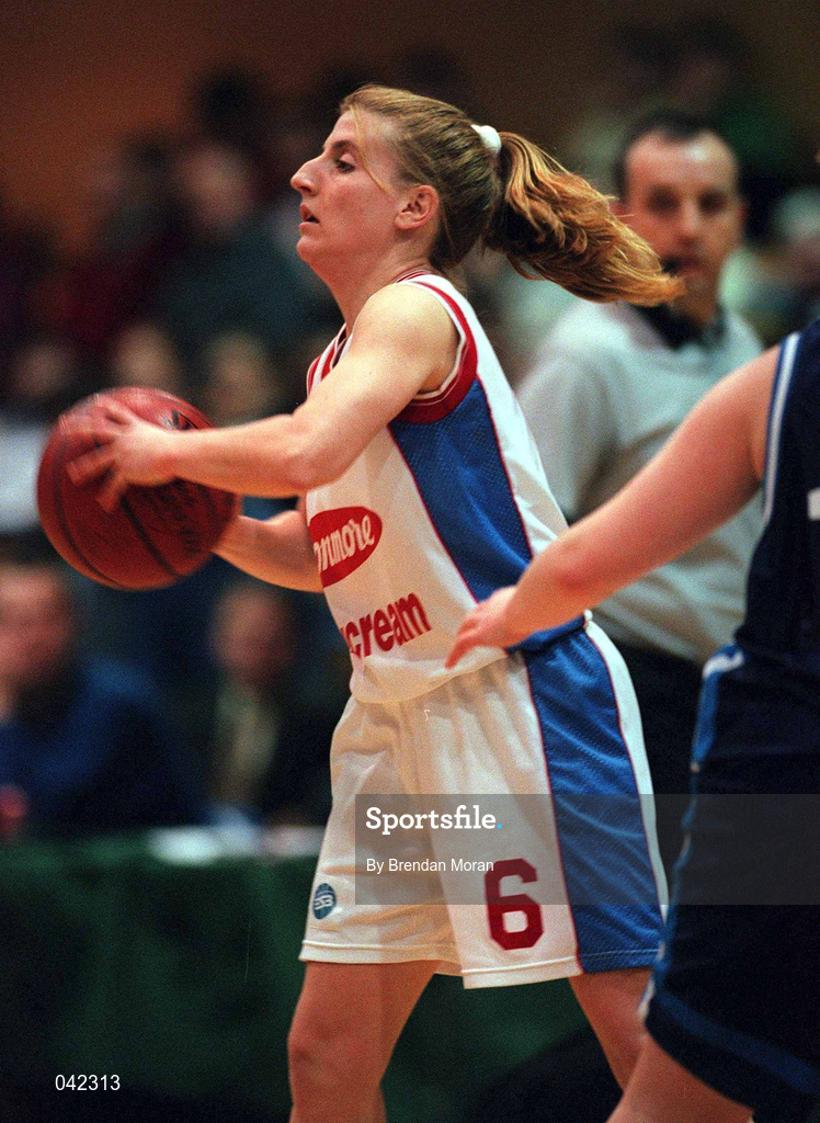 29 January 2000; Olivia O'Reilly of Wildcats during the Senior Women's Sprite Cup Semi-Final match between Killester and Wildcats at the National Basketball Arena in Tallaght, Dublin. Photo By Brendan Moran/Sportsfile