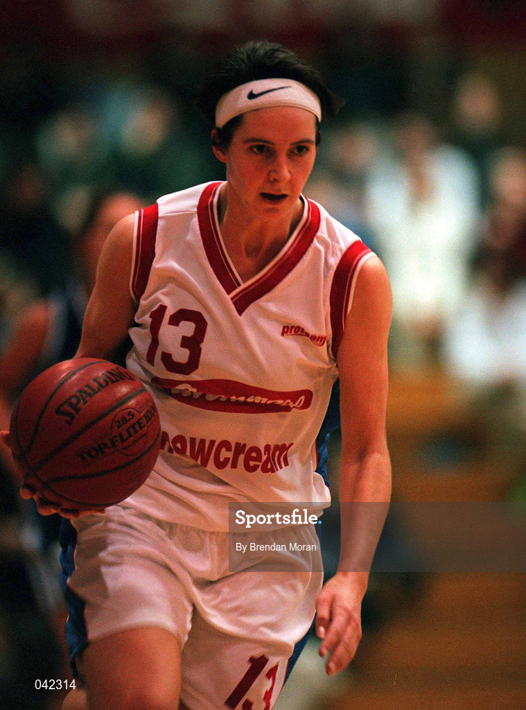 29 January 2000; Carmel Kissane of Wildcats during the Senior Women's Sprite Cup Semi-Final match between Killester and Wildcats at the National Basketball Arena in Tallaght, Dublin. Photo By Brendan Moran/Sportsfile