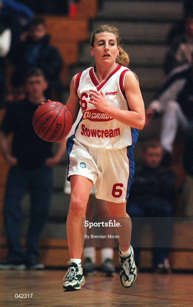 29 January 2000; Olivia O'Reilly of Wildcats during the Senior Women's Sprite Cup Semi-Final match between Killester and Wildcats at the National Basketball Arena in Tallaght, Dublin. Photo By Brendan Moran/Sportsfile