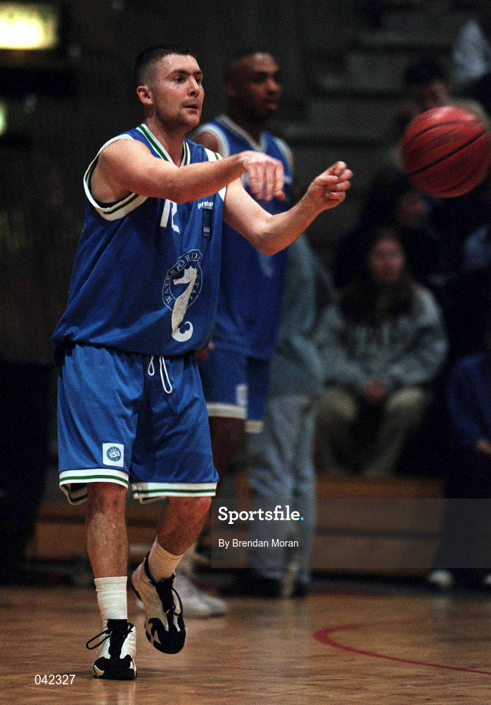 29 January 2000; David Cunningham of Waterford Crystal during the Men's Sprite Cup Semi-Final match between St Vincent's and Waterford Crystal at the National Basketball Arena in Tallaght, Dublin. Photo By Brendan Moran/Sportsfile