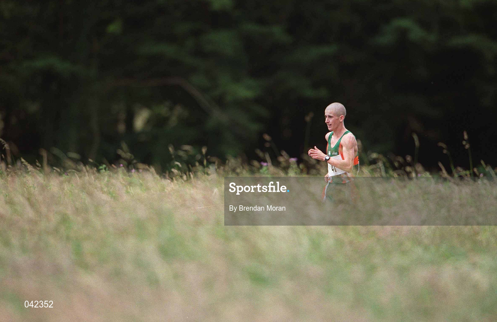 15 July 2000; Robert Heffernan during a Team Ireland Race Walking training session in Pheonix Park, Dublin, ahead of the 2000 Olympic Games which will be held in Sydney, Australia. Photo By Brendan Moran/Sportsfile