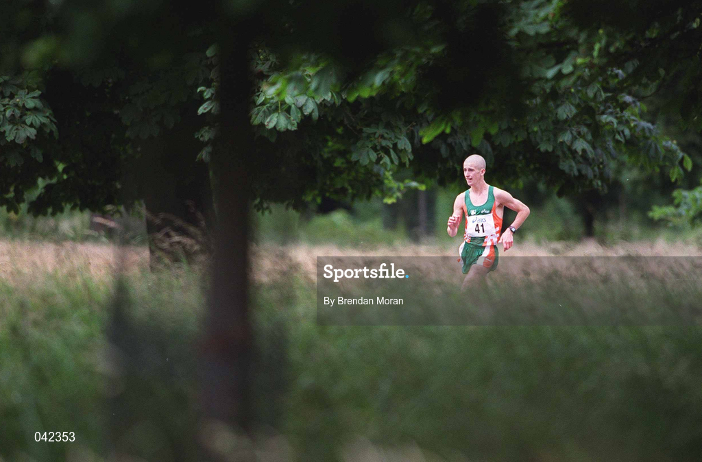 15 July 2000; Robert Heffernan during a Team Ireland Race Walking training session in Pheonix Park, Dublin, ahead of the 2000 Olympic Games which will be held in Sydney, Australia. Photo By Brendan Moran/Sportsfile