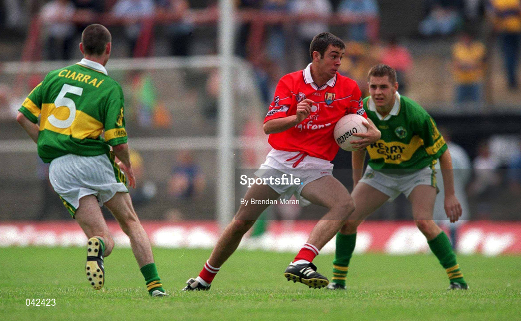 16 July 2000; Barry Hegarty of Cork during the Munster Minor Football Championship Final between Kerry and Cork at the Gaelic Grounds in Limerick. Photo By Brendan Moran/Sportsfile