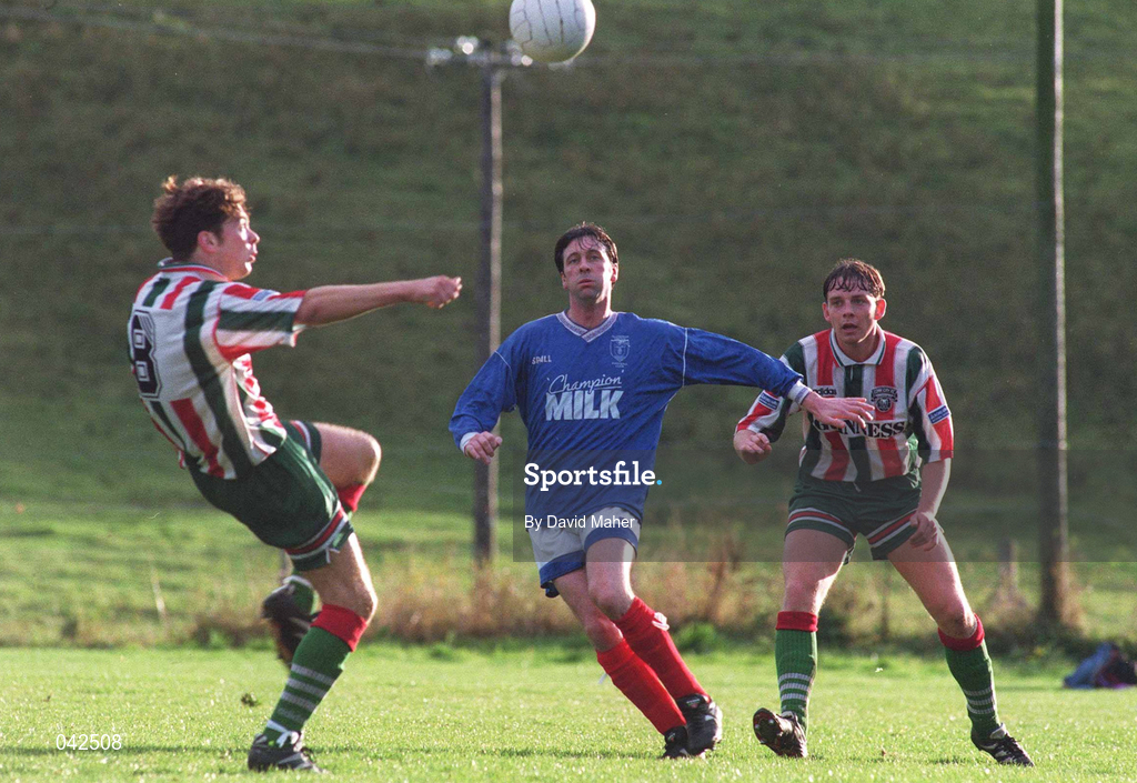 6 November 1994; Action from the Bord Gáis National League Premier Division match between Monaghan United and Cork City at Gortakeegan in Monaghan. Photo by David Maher/Sportsfile