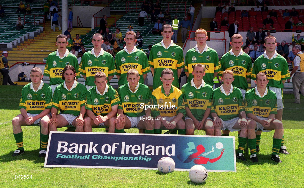 16 July 2000; The Kerry team ahead of the Munster Minor Football Championship Final between Kerry and Cork at the Gaelic Grounds in Limerick. Photo by Ray Lohan/Sportsfile