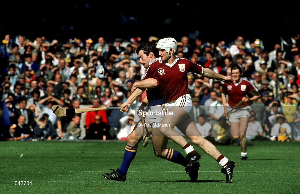 4 September 1988; Tony Keady of Galway in action against Donie O'Connell of Tipperary during the All-Ireland Senior Hurling Championship Final match between Galway and Tipperary at Croke Park in Dublin. Photo by Ray McManus/Sportsfile