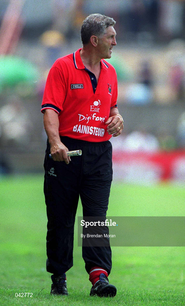 16 July 2000; Cork manager Teddy Holland during the Munster Minor Football Championship Final between Kerry and Cork at the Gaelic Grounds in Limerick. Photo By Brendan Moran/Sportsfile