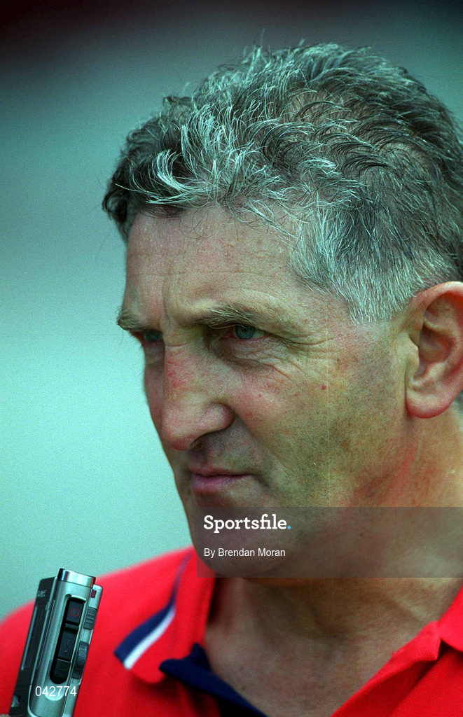 16 July 2000; Cork manager Teddy Holland during the Munster Minor Football Championship Final between Kerry and Cork at the Gaelic Grounds in Limerick. Photo By Brendan Moran/Sportsfile